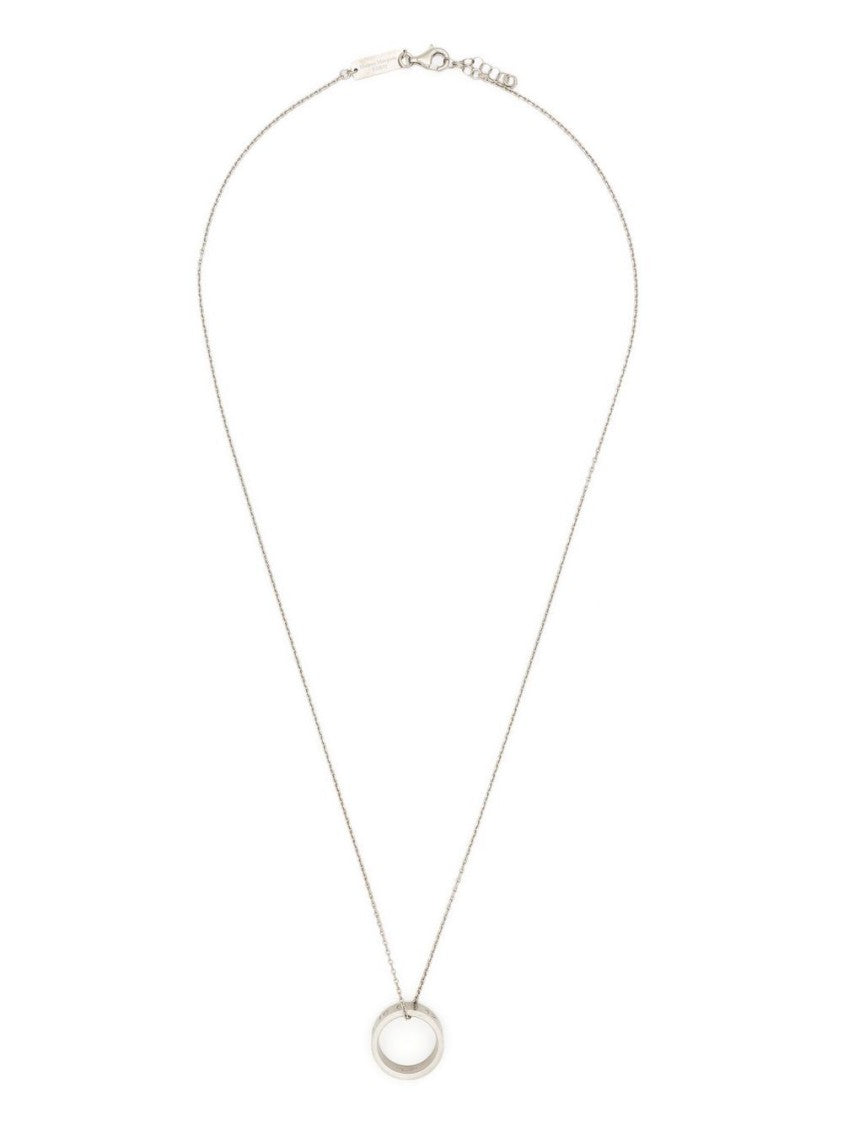 Maison Margiela Semi-Polished Silver Necklace With Distinctive Numerical Logo