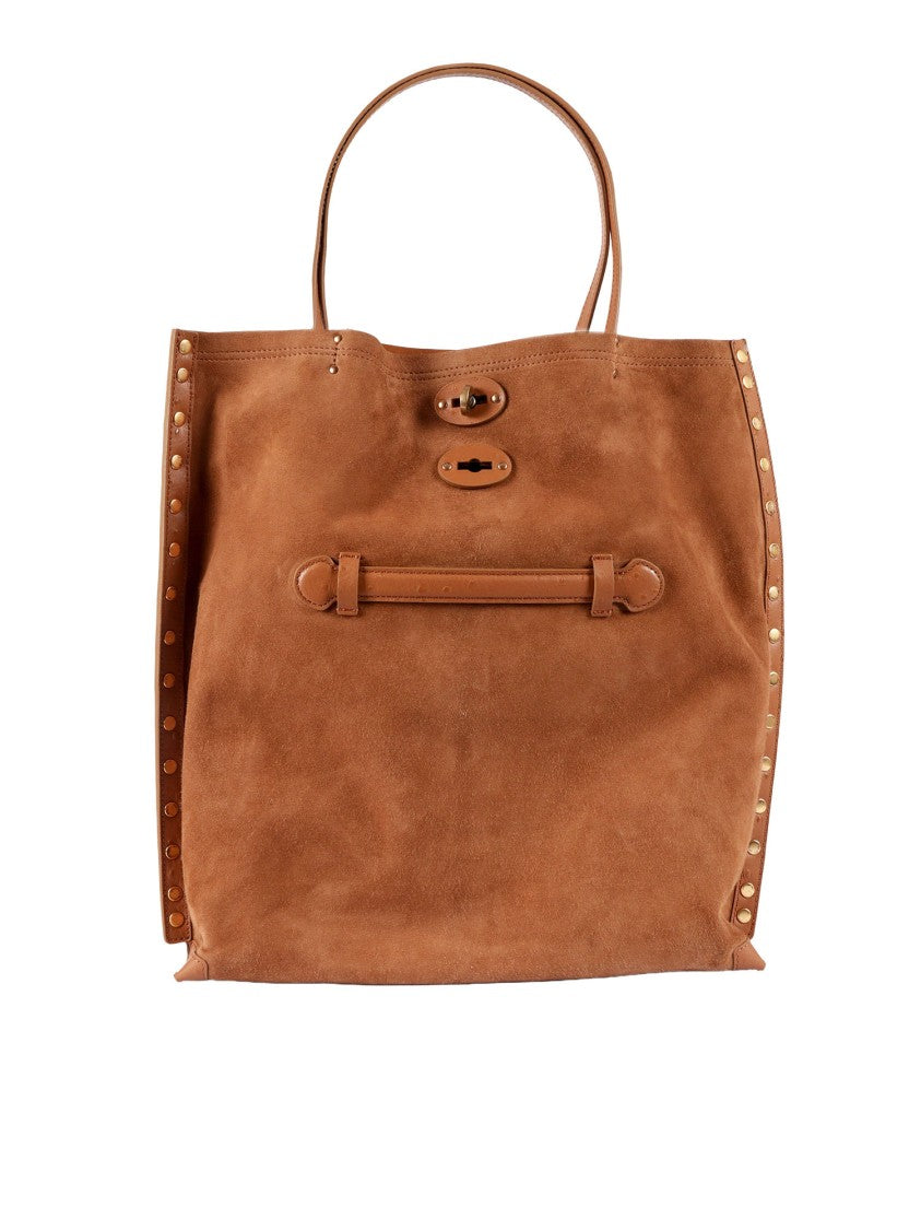 Zanellato Srl Brown Dorsoduro Zashmere Cactus Suede Tote Bag