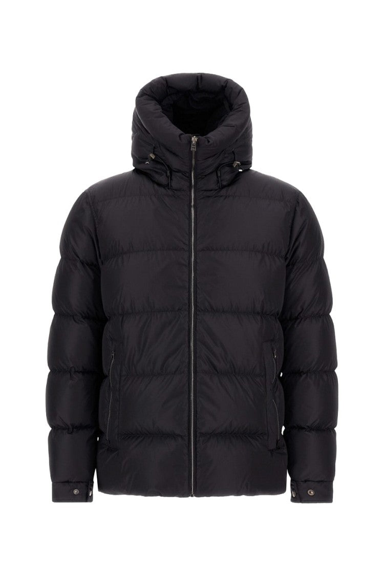 Herno Black Polyester Hooded Puffer Jacket
