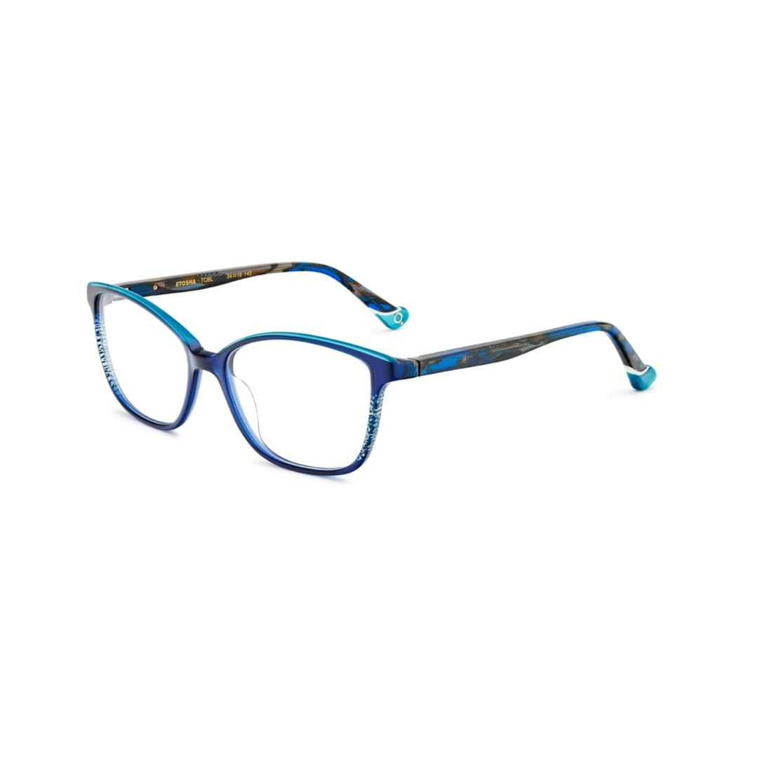 Etnia Barcelona Etosha Rectangular Gradient Blue Eyeglasses With Tortoiseshell Temples