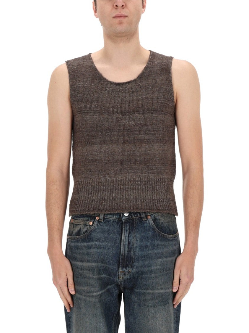 Our Legacy Pleaser Silk Textured Knit Tank Top