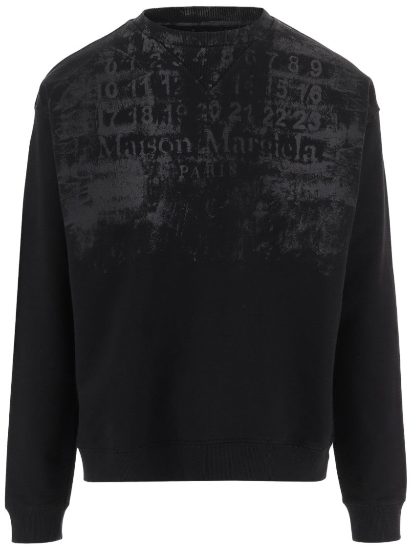 Maison Margiela Black Iconic Digital Print Cotton Sweatshirt