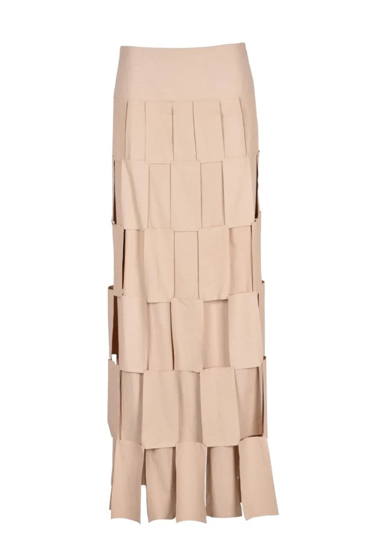 A.W.A.K.E. Mode Maxi Skirt - Beige