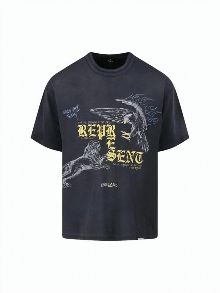 Represent Relaxed-Fit Graphic Print Tee With Vintage Effect