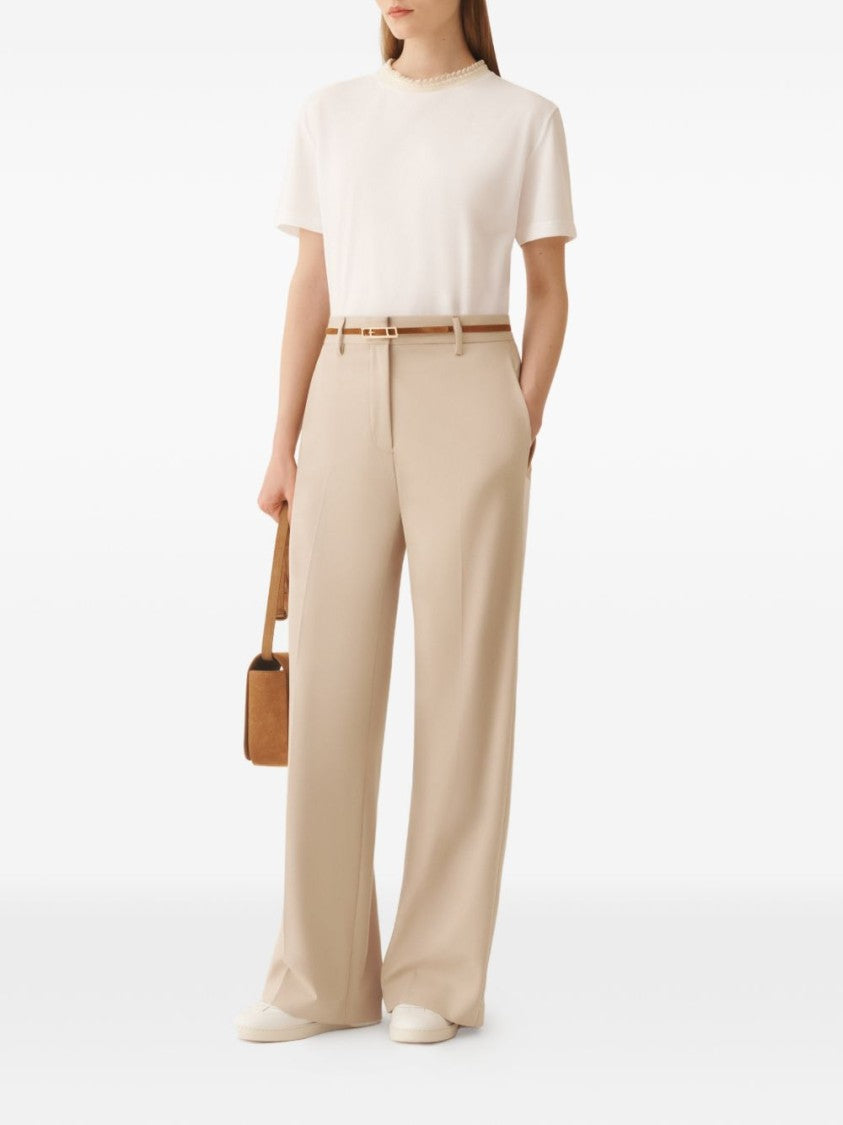 Fabiana Filippi Black Wide-Leg High Waist Trousers