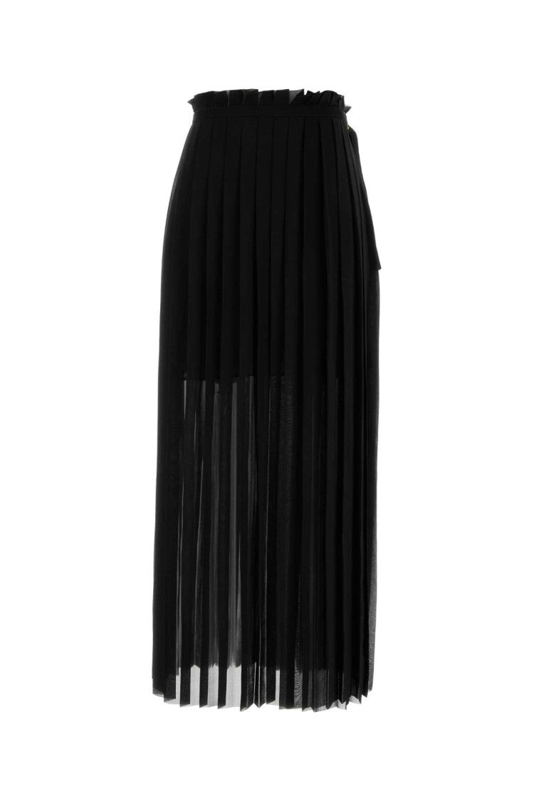 Ami Black Polyester Skirt