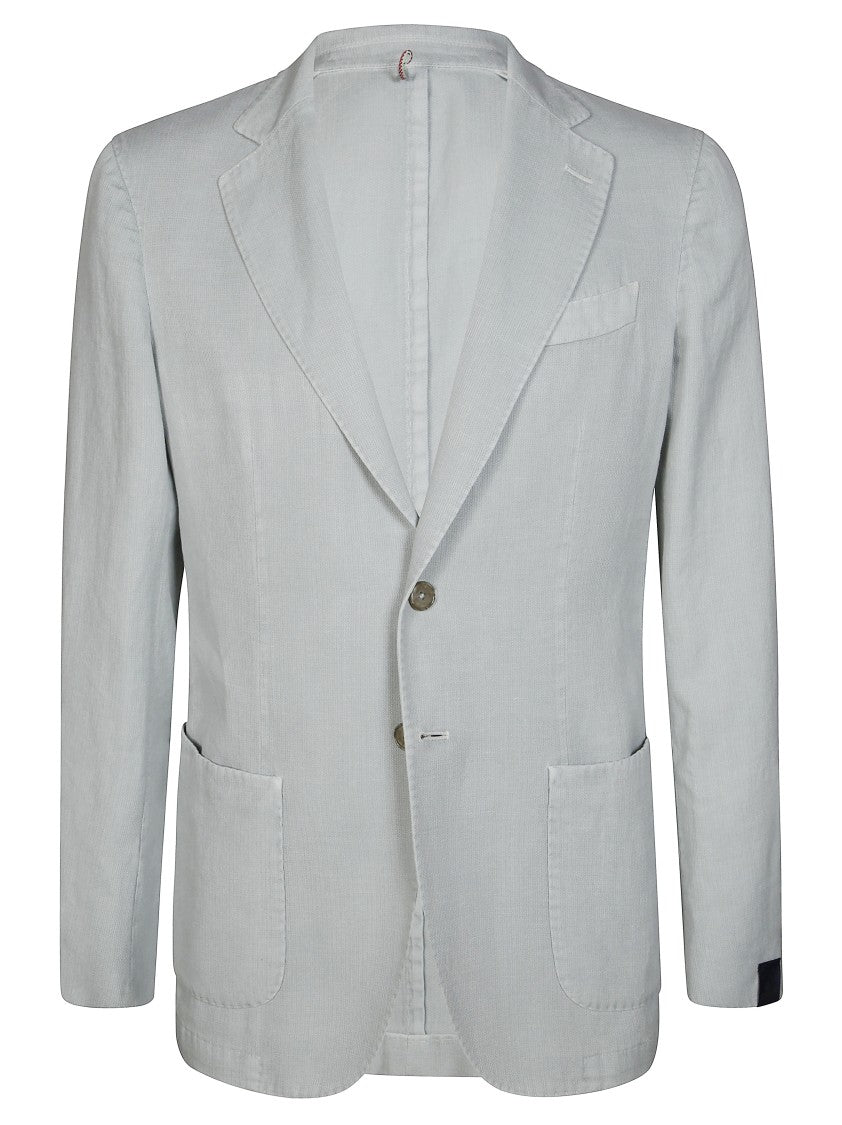 Santaniello Linen And Ramie Blend Tailored Jacket