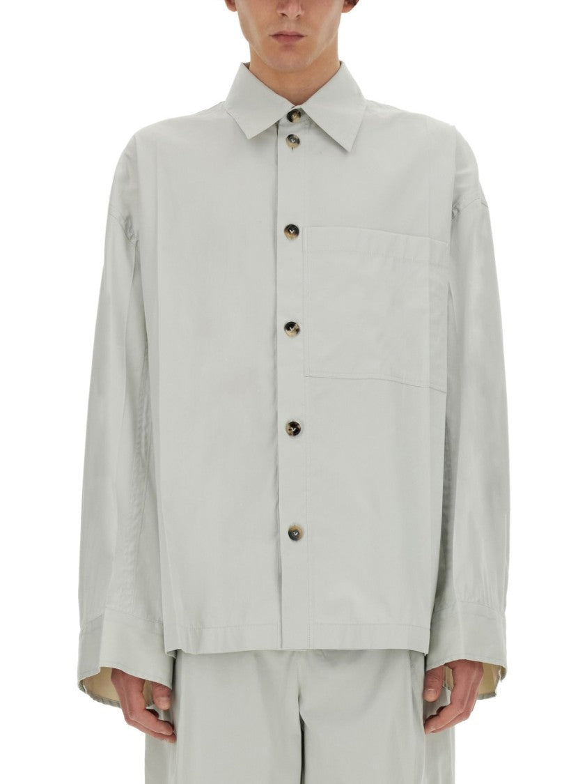 Bottega Veneta Smooth Tailored Cotton Shirt With Pointed Collar