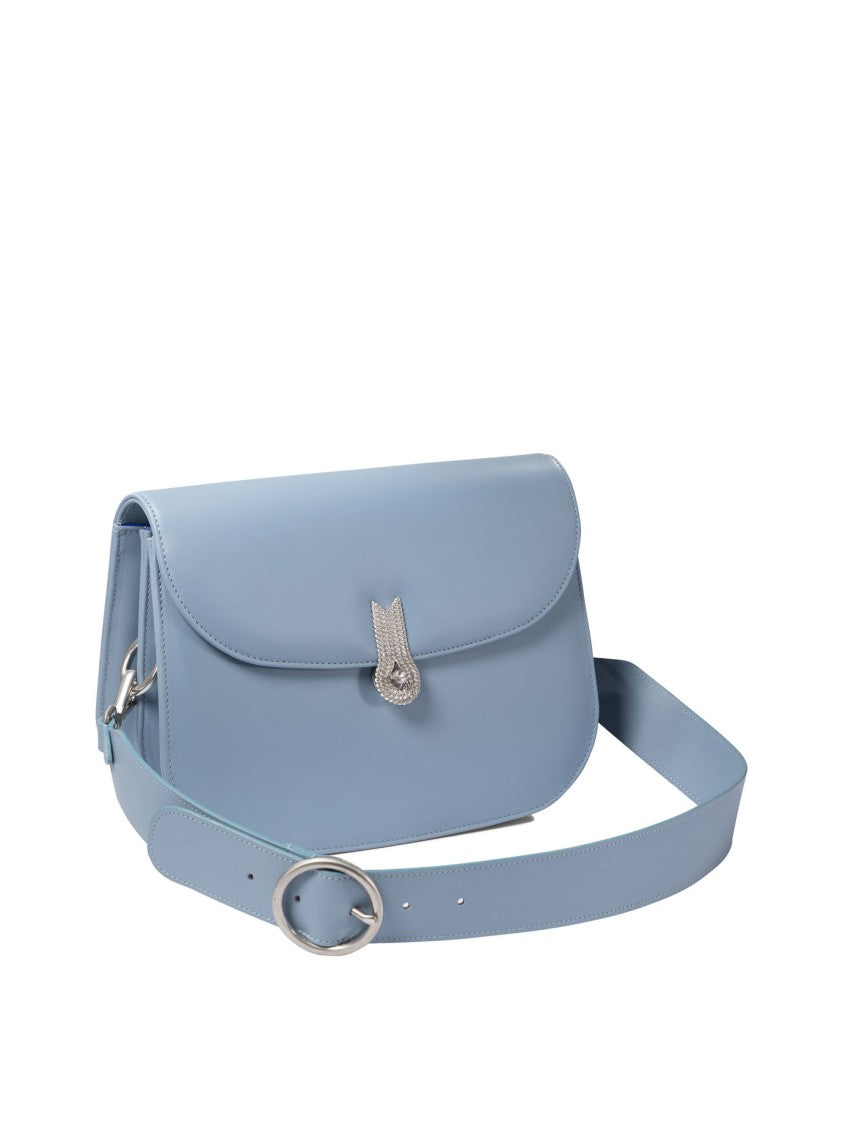 Amato Daniele Light Blue Leather Crossbody Bag