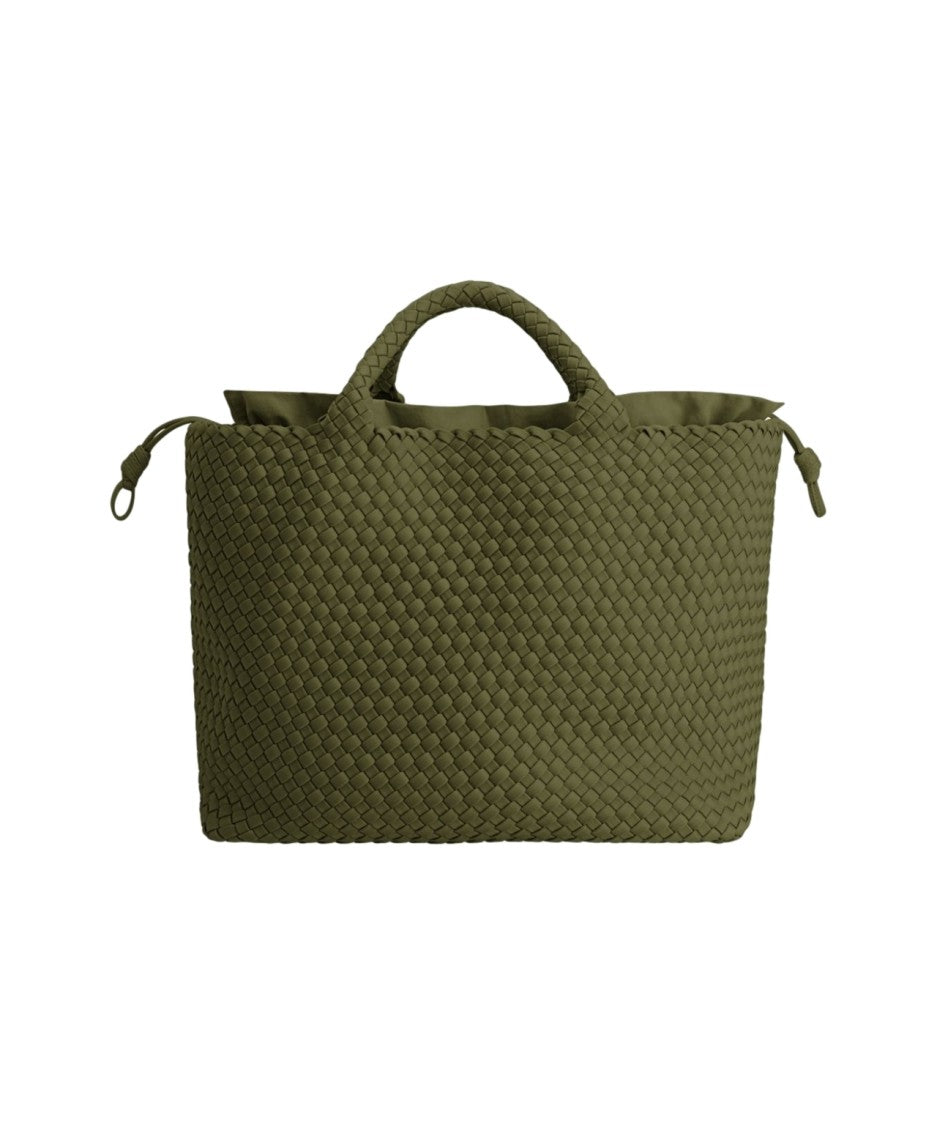 Marrea Elegant Woven Neoprene Shopper With Secure Closure