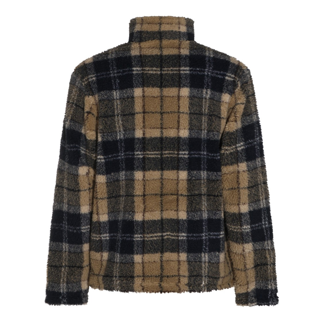 Barbour Checkered Textured High-Collar Jacket