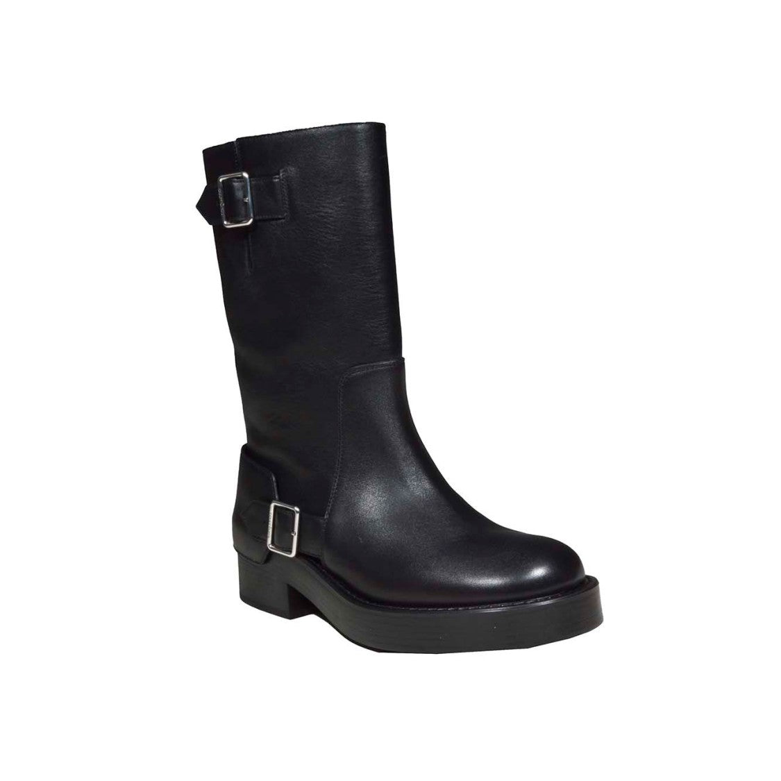 Courrèges Americana Midi Boots In Black Leather