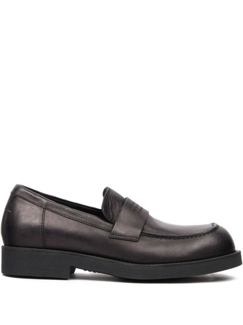 Mm6 By Maison Margiela Black Calf Leather Loafers