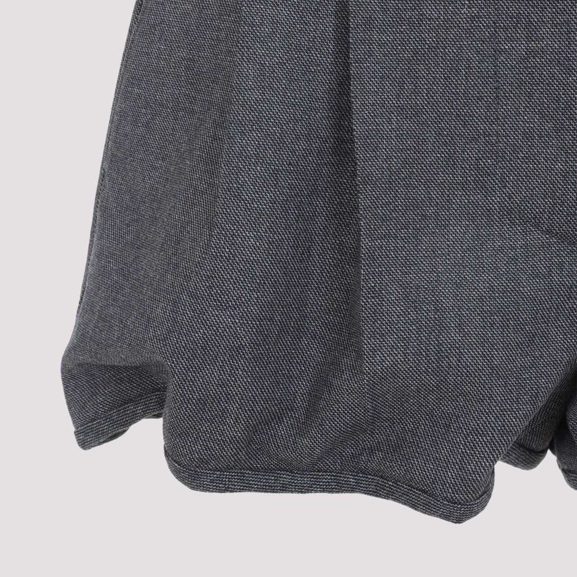Prada Tailored Bermudas With Scalloped Hemline And Pleated Detailing