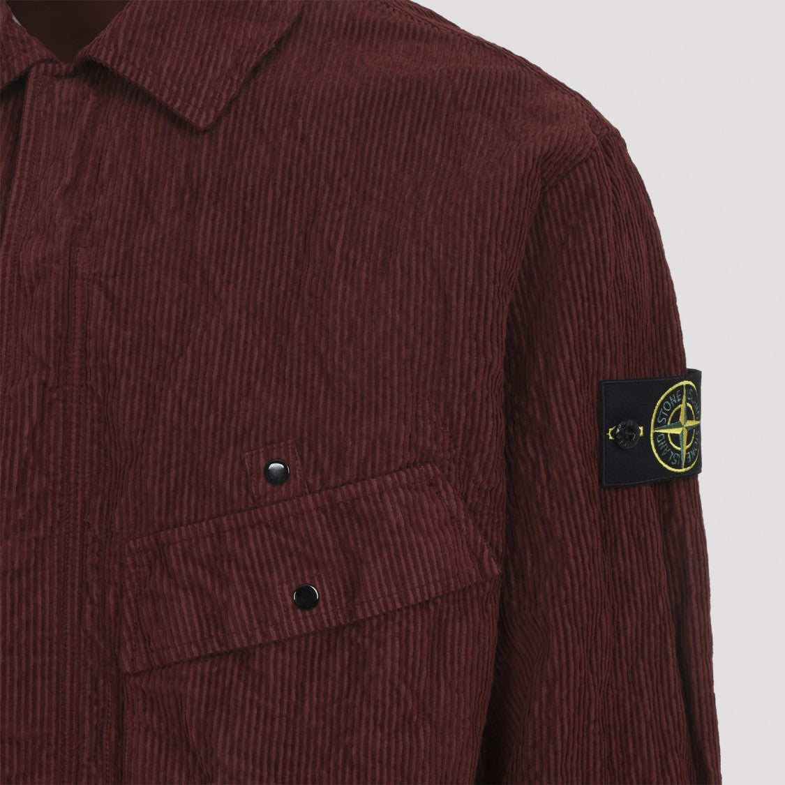 Stone Island Bordeaux Cotton Shirt