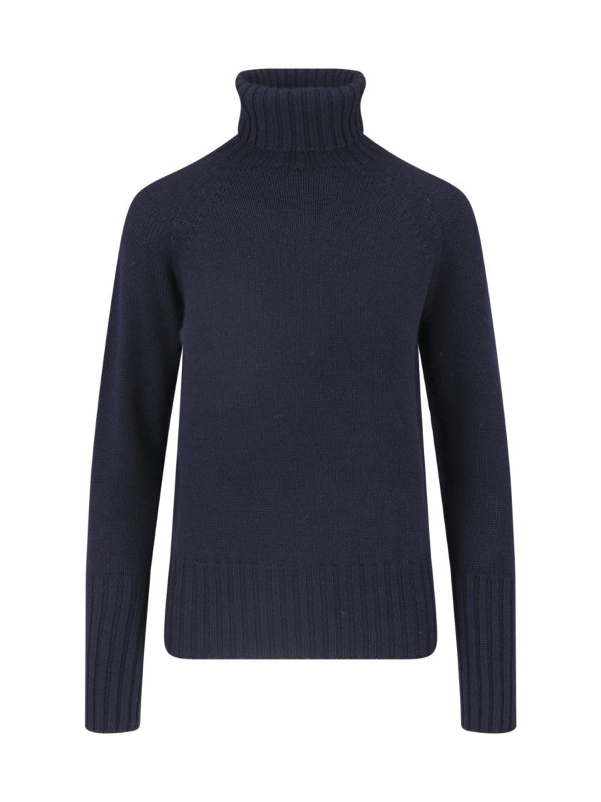 Drumohr Blue Merino Wool Turtleneck