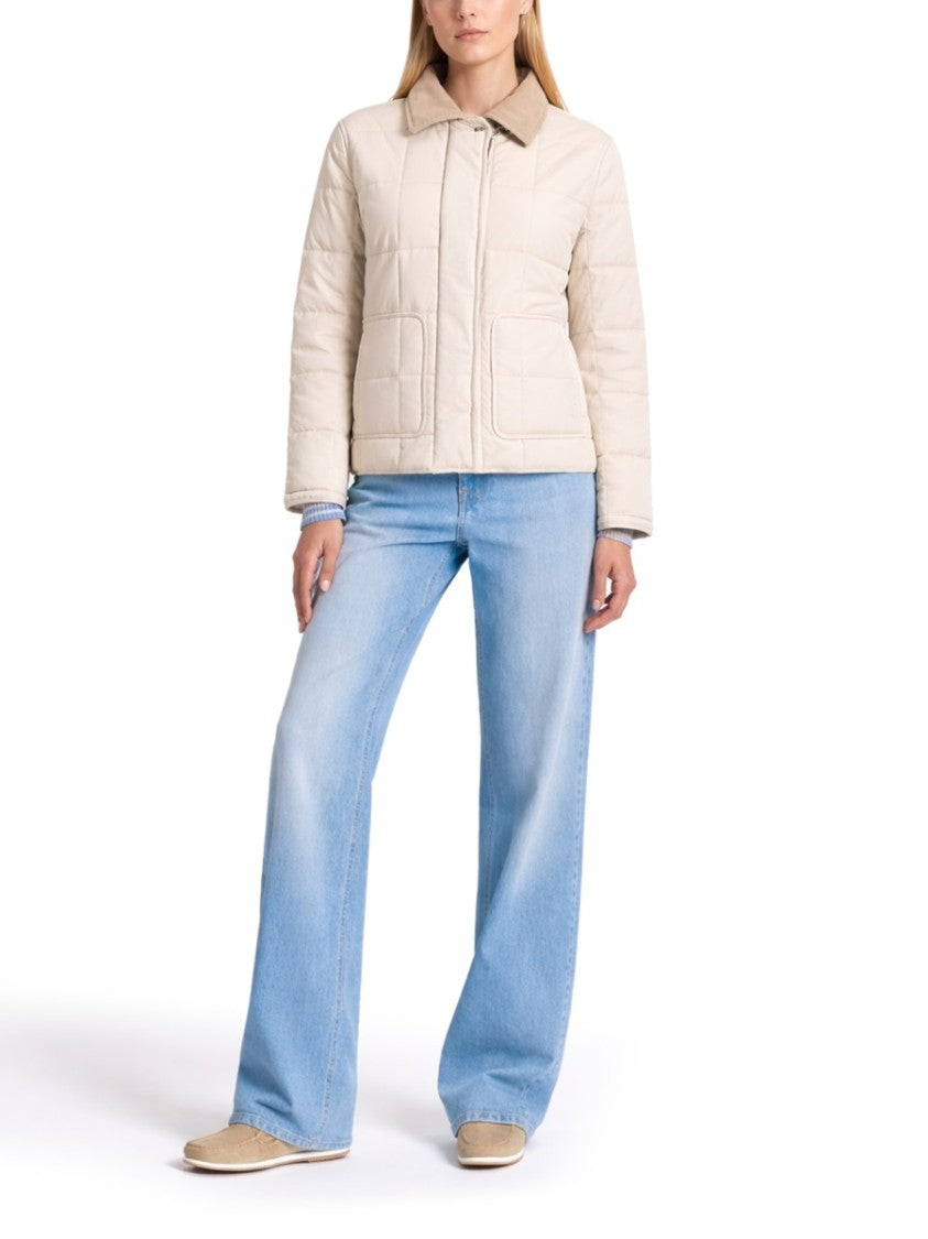 Fay Neutrals Quilted Boxy Field Jacket