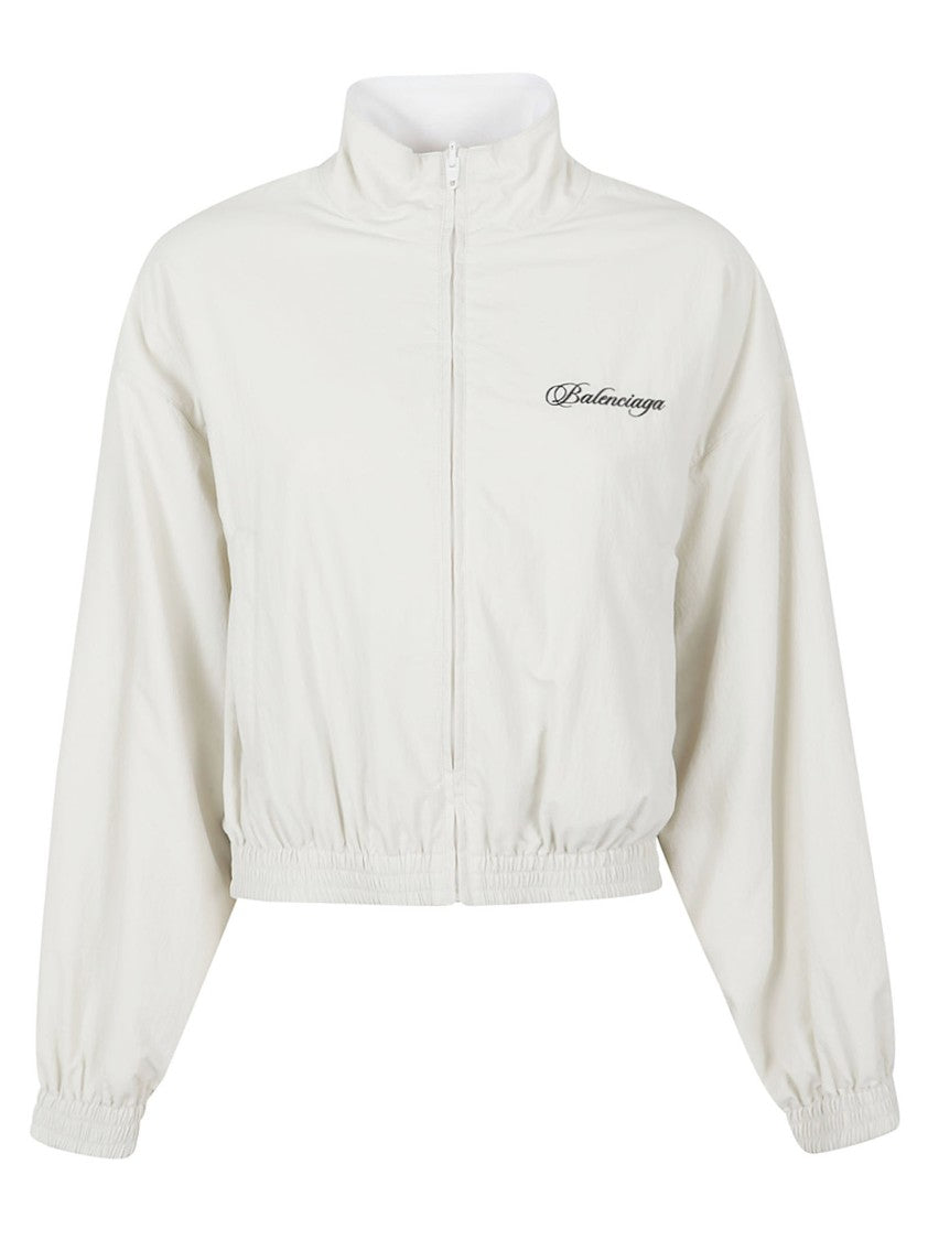 Balenciaga Reversible Cropped Jacket With Cursive Embroidery