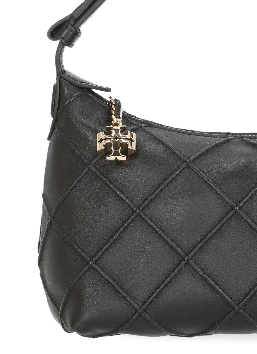 Tory Burch Black Diamond Quilted Leather Pochette