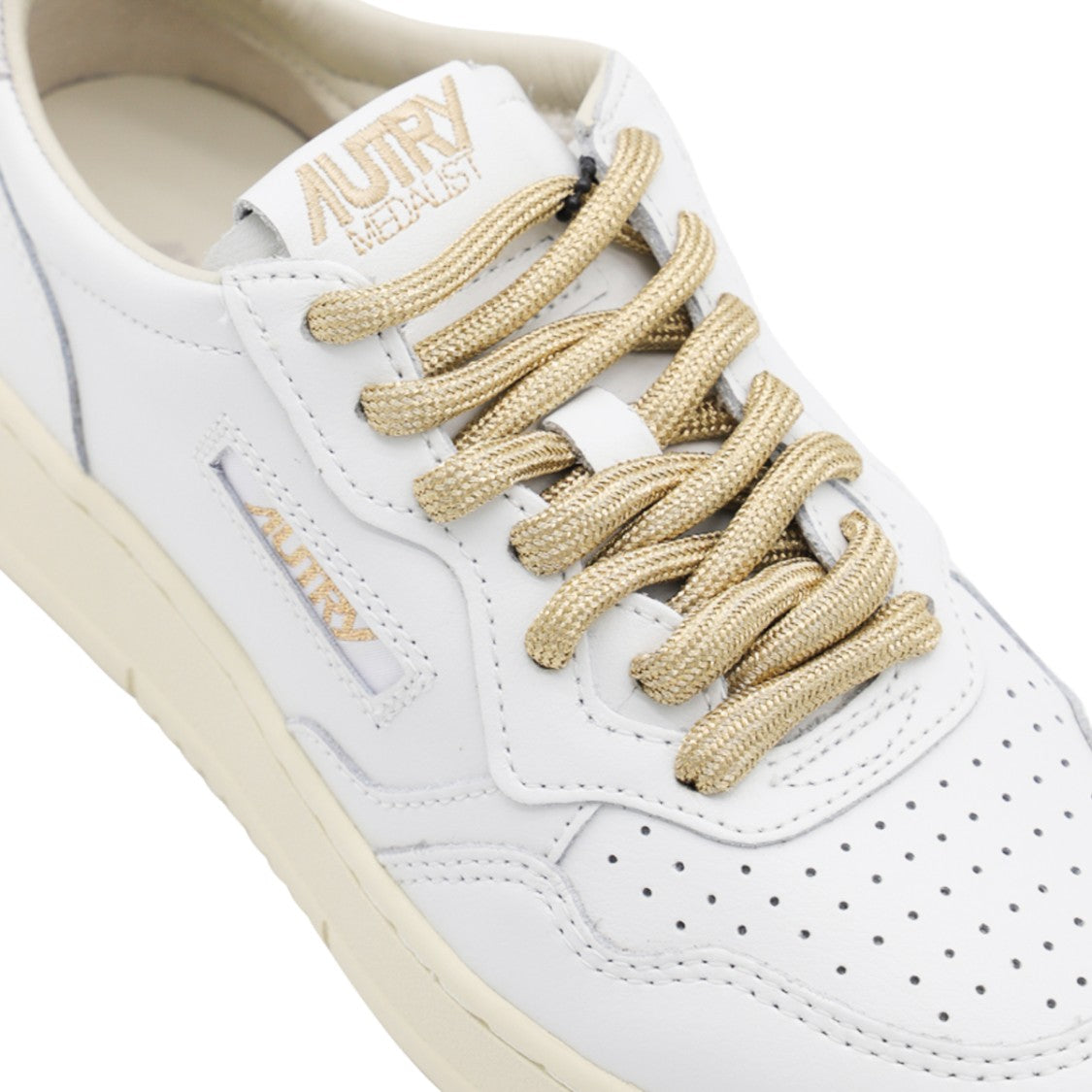 Autry White Leather Sneakers With Perforated Detailing