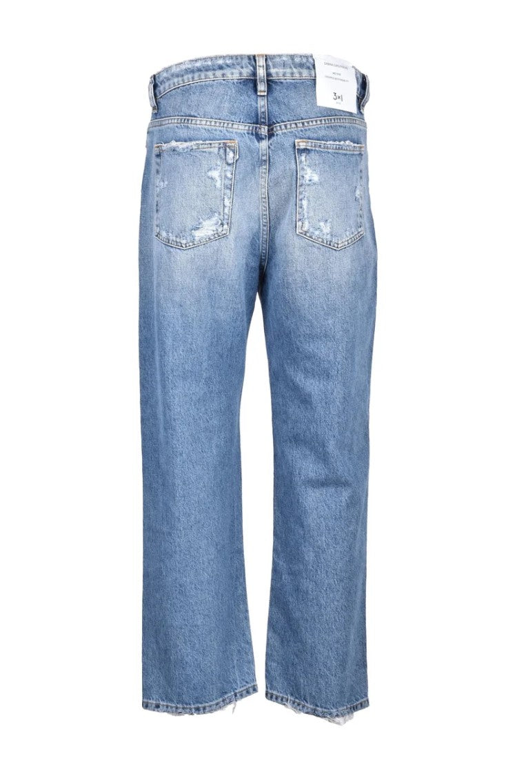 3X1 Sabina Girlfriend Jeans - Light Blue