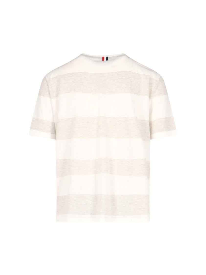 Thom Browne "Rugby Stripe" T-Shirt – Off-White