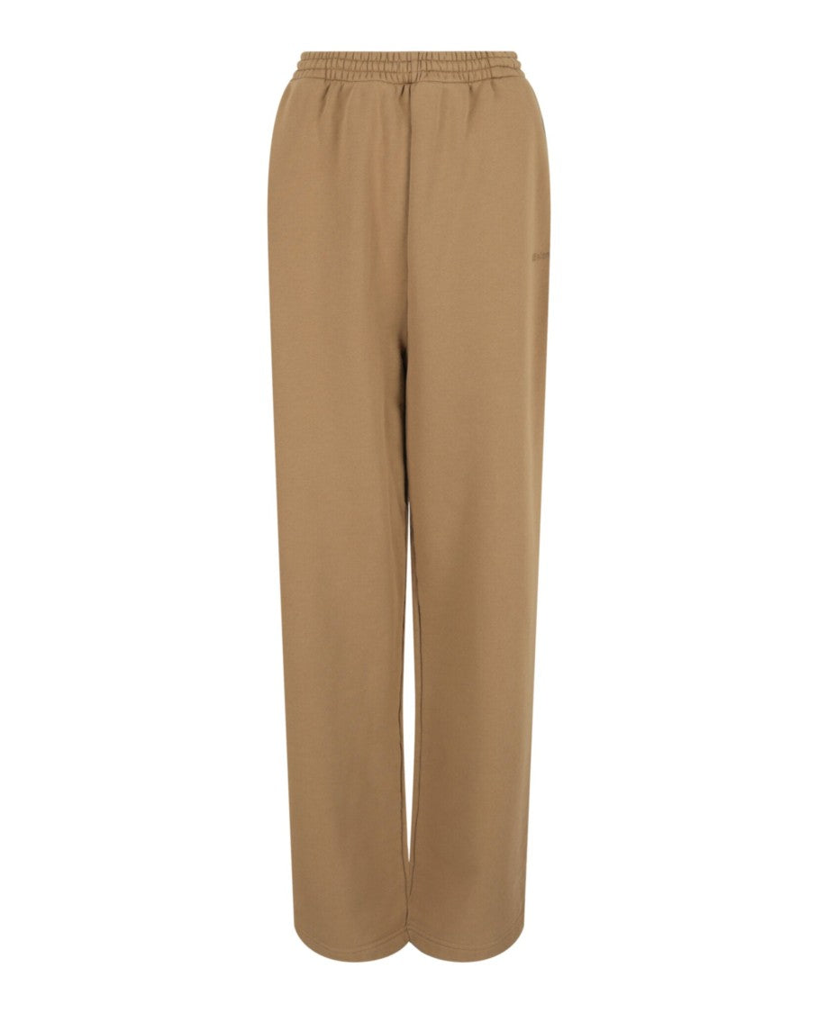 Balenciaga Wide-Leg Sweatpants With Embroidered Logo And Drawstring Waistband