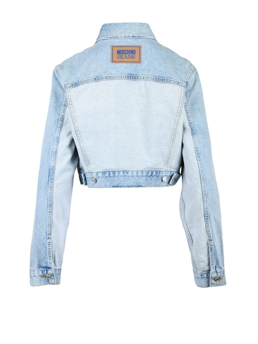 Mo5ch1no Jeans Blue Short Cotton Denim Jacket