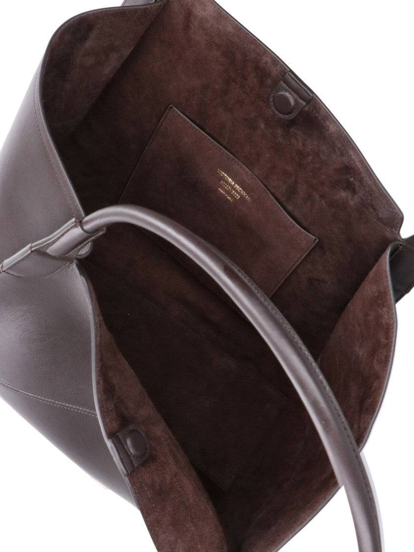 Victoria Beckham Structured Geometric Magnetic Snap Tote Bag