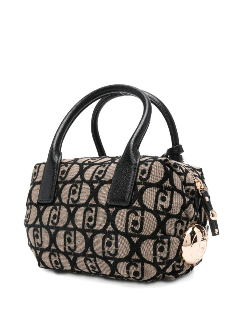 Liu Jo Textured Monogram Handbag With Detachable Strap