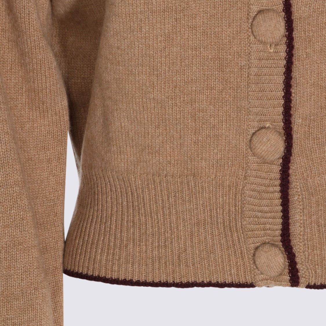 Chloé Cropped Sweater With Button-Down Front And Heart Detail