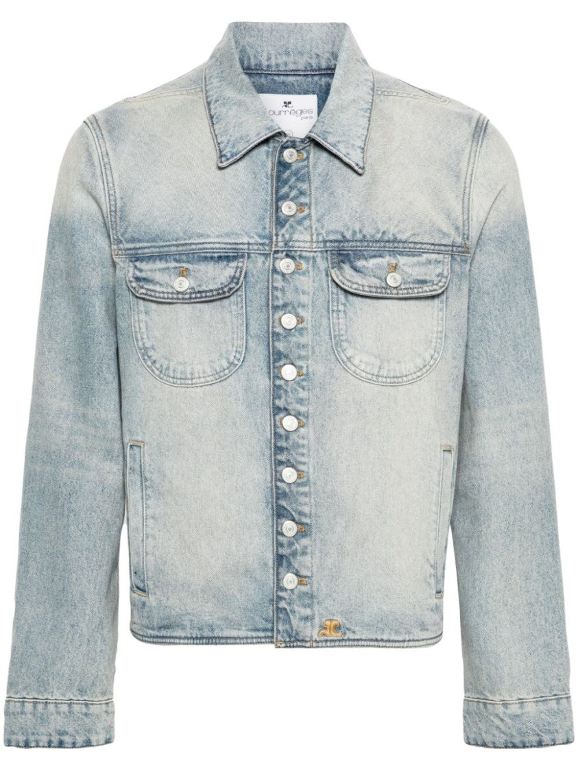 Courrèges Light Blue Cotton Denim Jacket