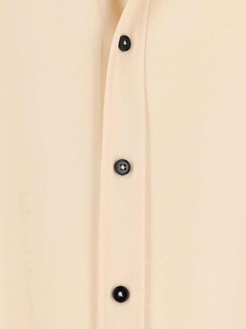 Jil Sander Midi Chemisier Dress – Cream