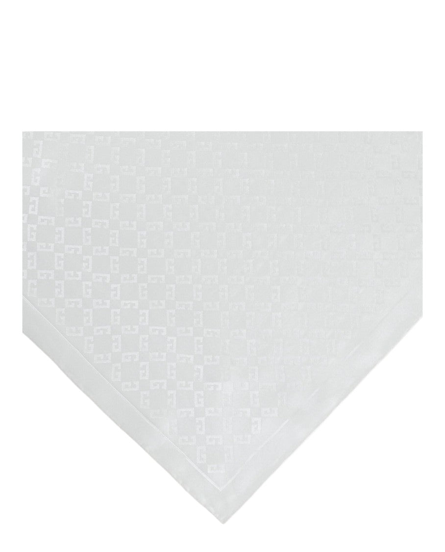 Givenchy 4G Monogram Silk Pocket Square With Hand-Rolled Edges