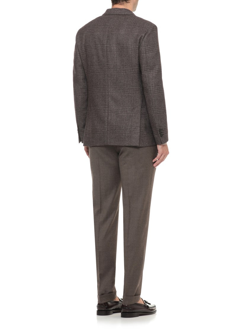 Lardini Classic Wool Jacket With Iconic Pin