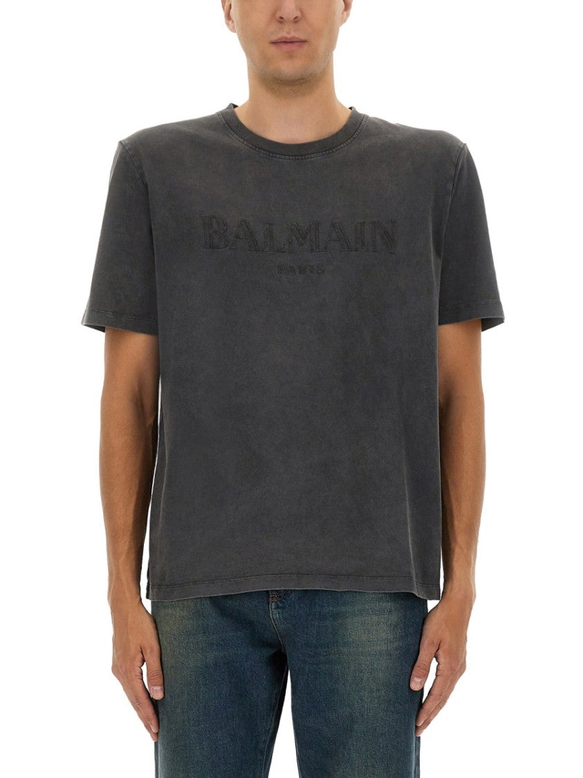 Balmain With Logo Embroidery T-Shirt
