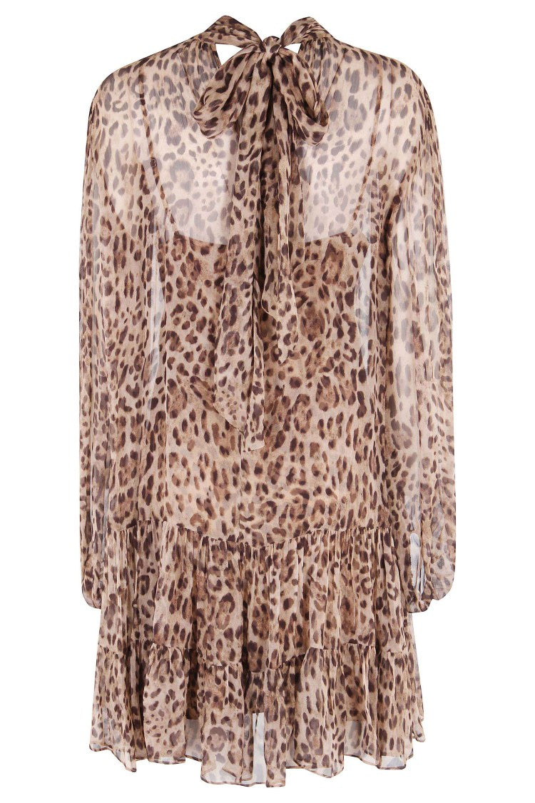 Rixo Loose-Fitting Mini Dress With High Neckline