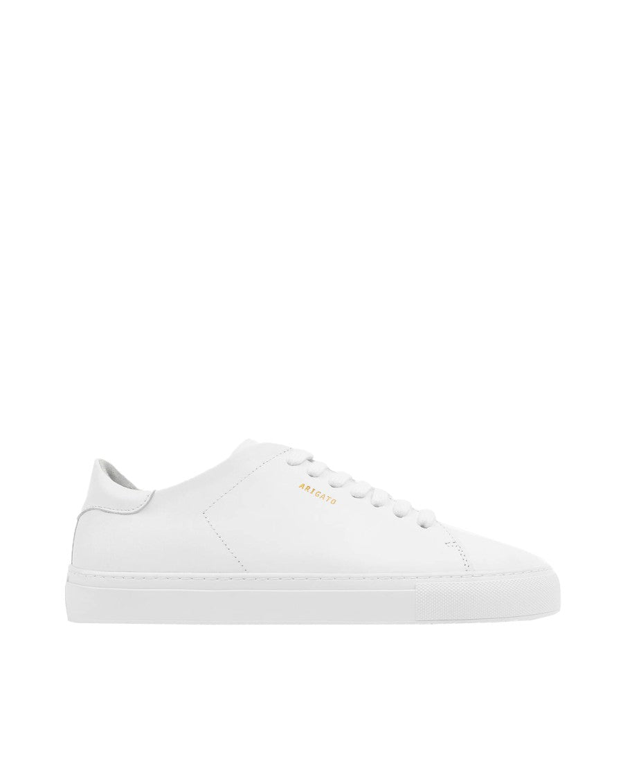 Axel Arigato Clean 90 White Sneakers With Gold Accents And Padded Insole