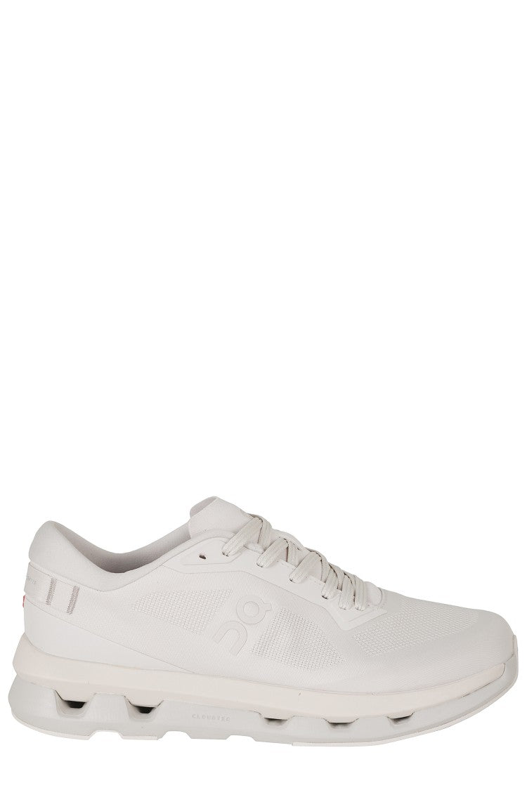 On Running Beige Cloudzone Breathable Mesh Rubber Sole Nylon Sneakers