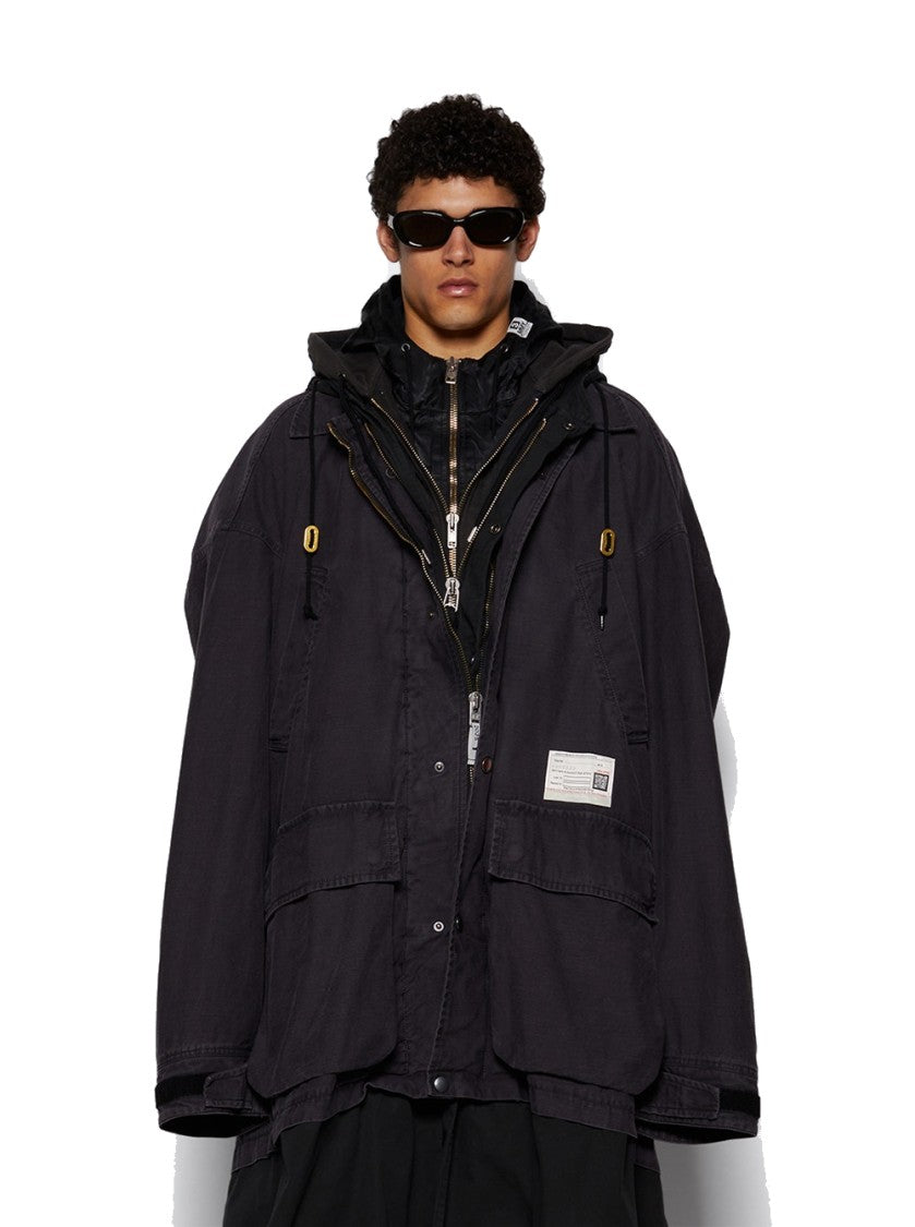 Maison Mihara Yasuhiro Quadruple Layered Coat Black