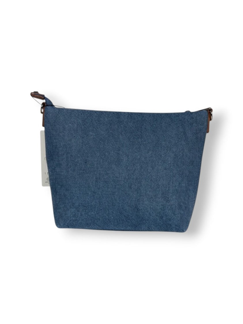 Mc2 Saint Barth Denim Blue Aline Leather Pochette