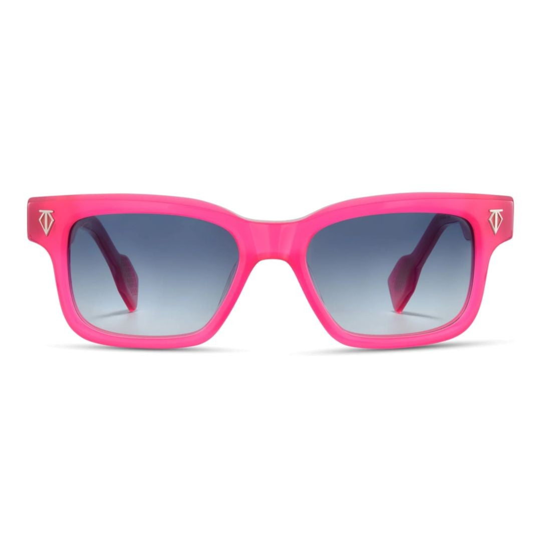 T Henri Daytona Bold Rectangular Frame Sunglasses With Gradient Tint Accents