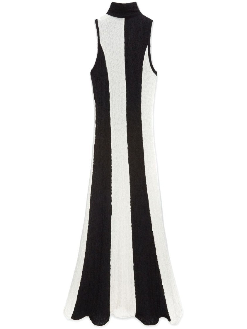 Msgm Maxi Dress With Striking Black