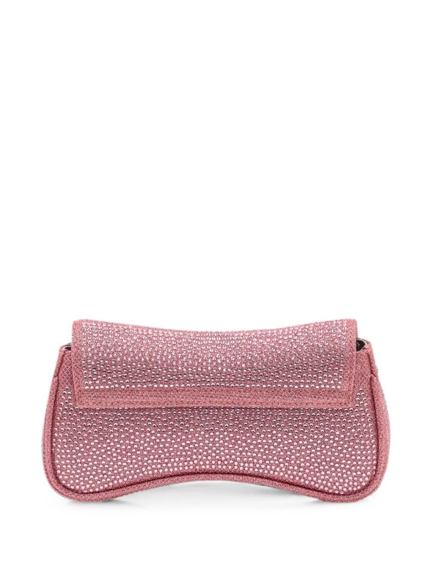 Diesel Black Curved Silhouette Structured Flap Bag