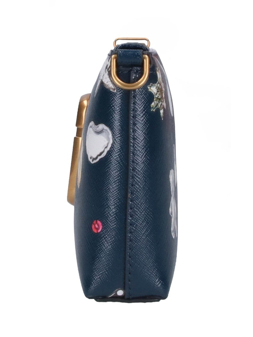 Marc Jacobs Rectangular Navy Bag With Colorful Patches