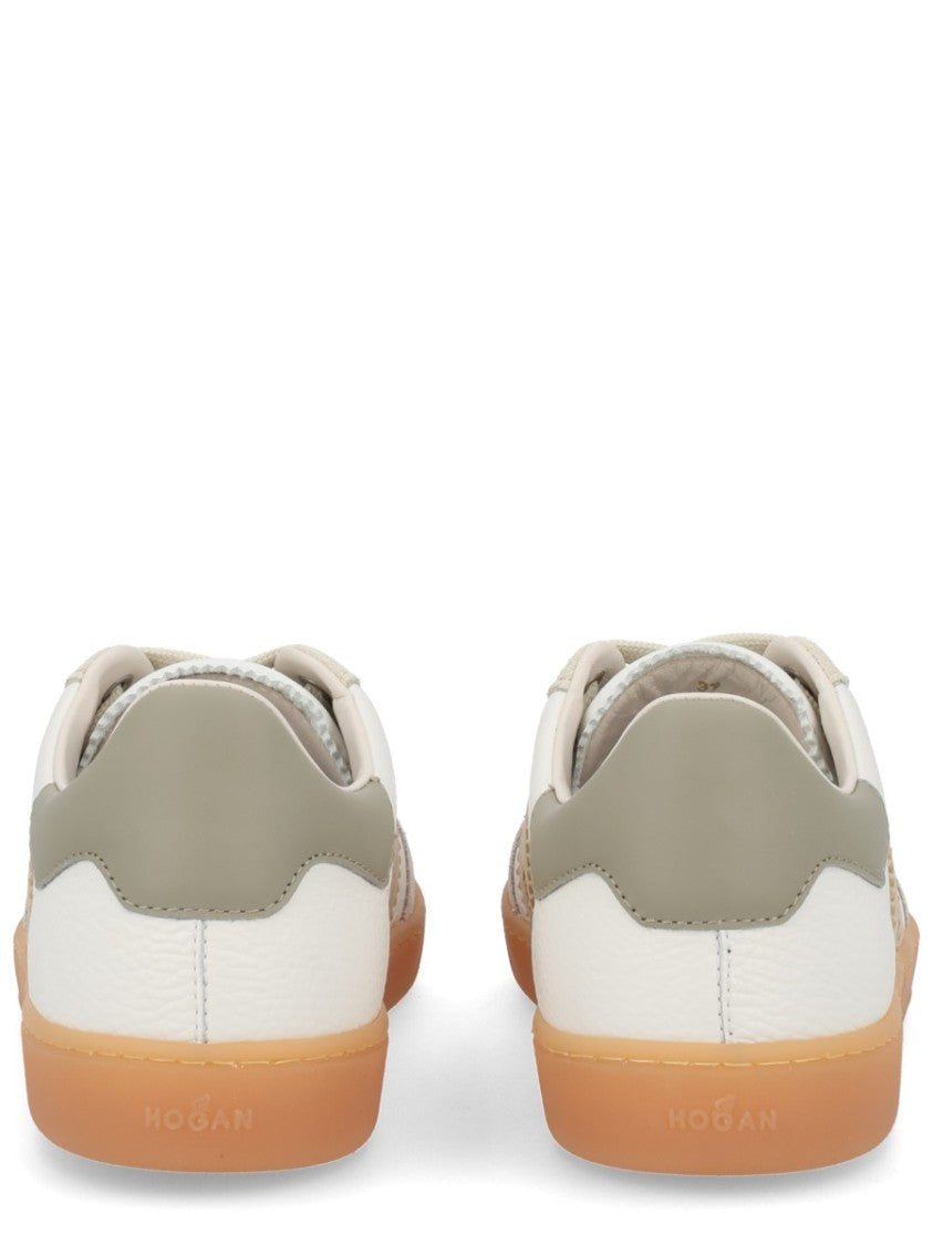 Hogan Beige Cool Side Stitched Logo Sneakers