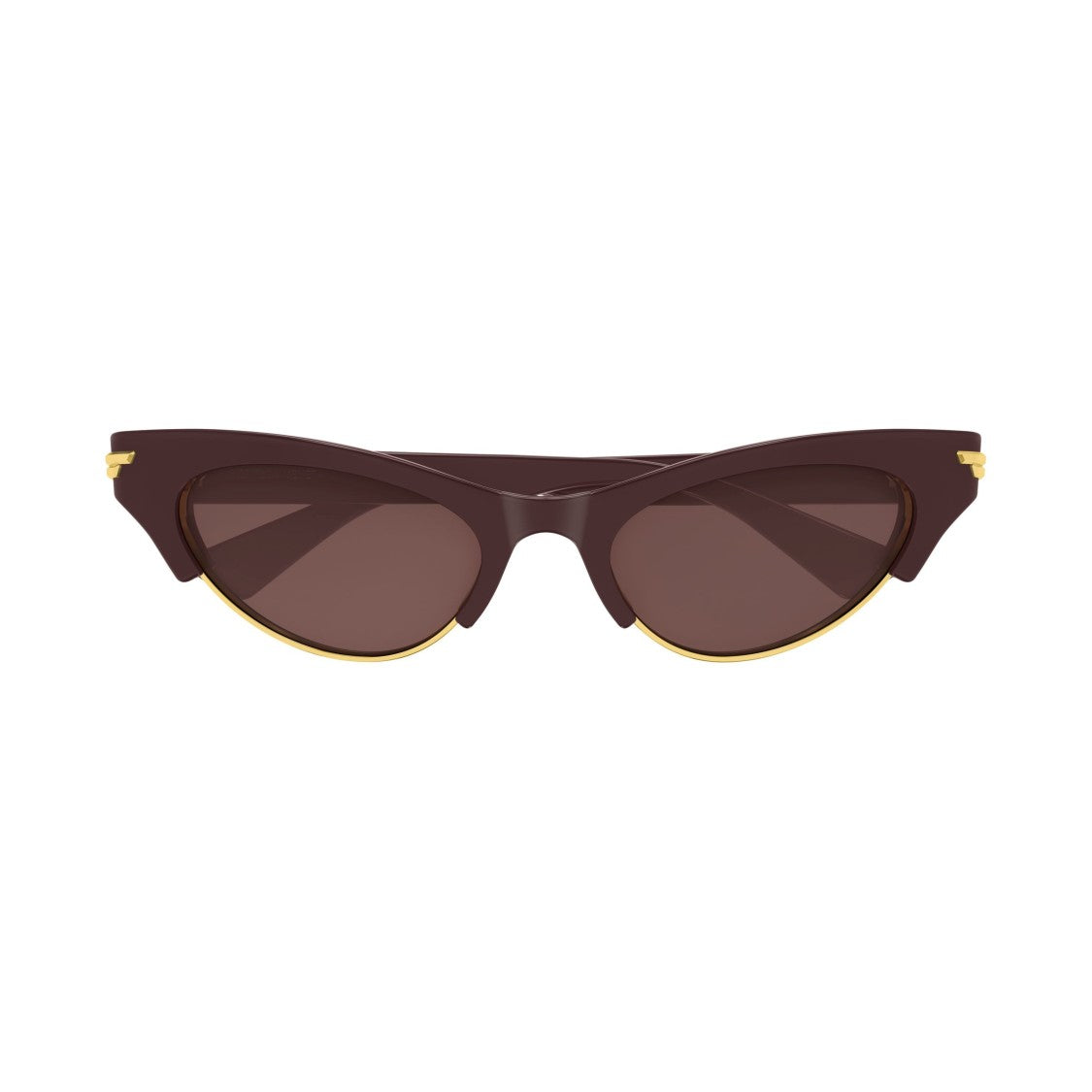 Bottega Veneta Cat-Eye Sunglasses With Dark Brown Acetate Frame
