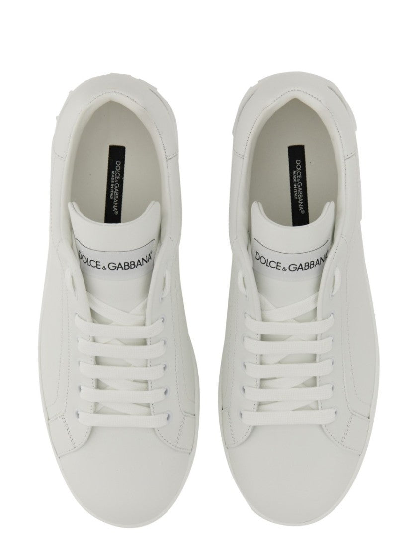 Dolce & Gabbana Portofino Low-Top Smooth Leather Sneakers