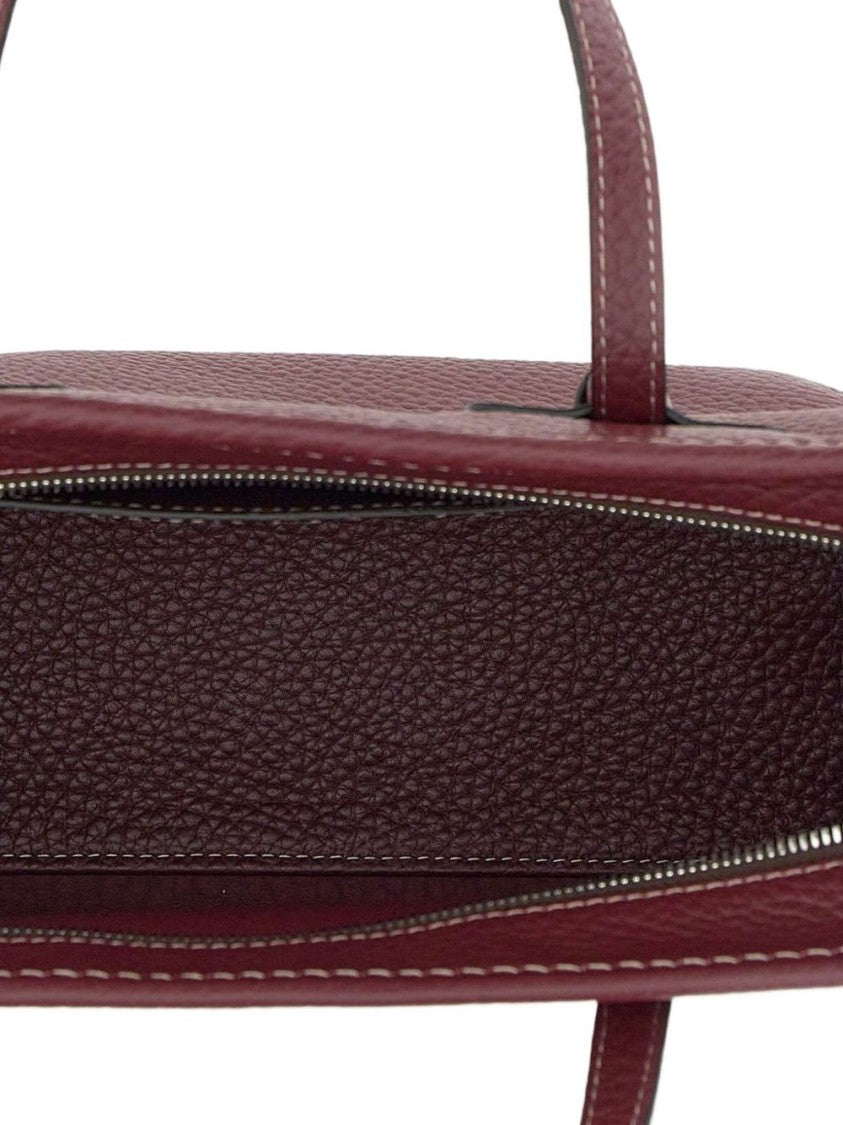 Gianni Chiarini Bordeaux Vitello Leather Shopper Bag