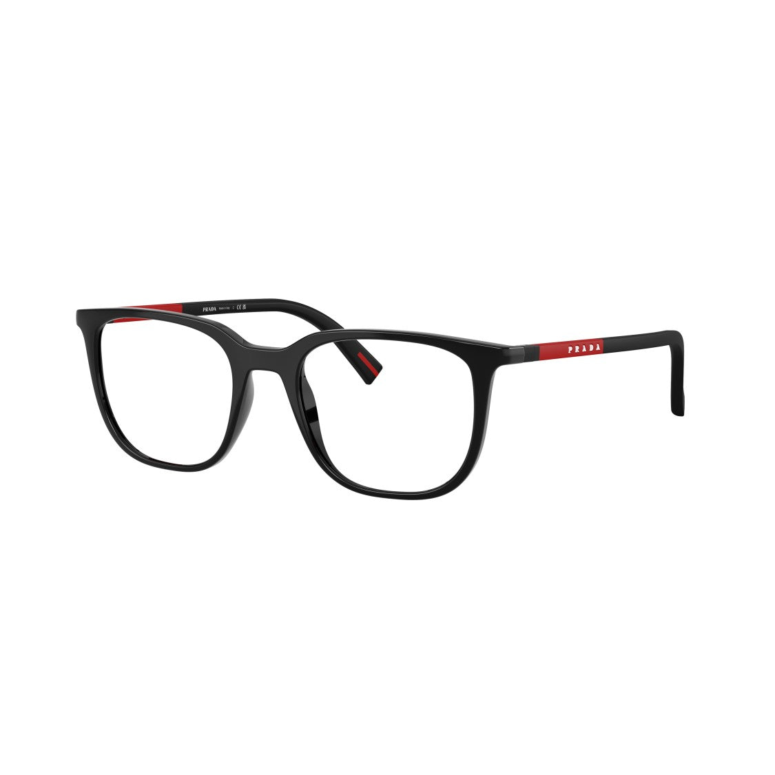 Prada Linea Rossa 0Ps 04Rv Rectangular Black Frame Eyeglasses
